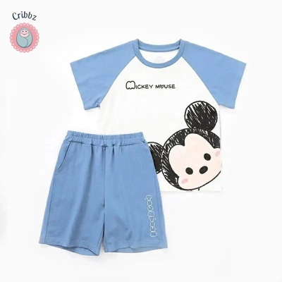 Disney Mickey Cartoon Pajamas Set for Kids title=
