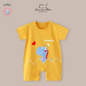Cartoon Print Baby Boys Summer Romper