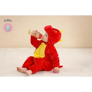 Hooded Flannel Baby Romper Jumpsuit