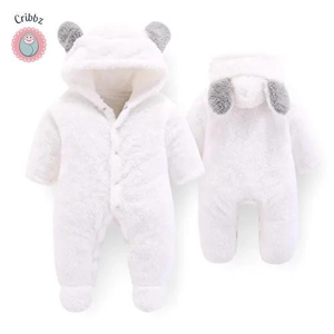 Winter Cotton Baby Hoodie Romper Jumpsuit