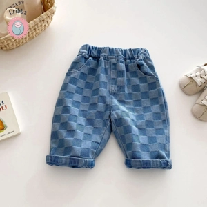 Casual Elastic Waist Kids Trousers