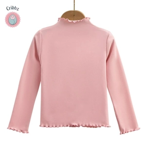 Girls Black Fungus Edge Long Sleeve T-shirt