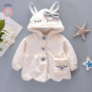 Cute Hooded Winter Coat for Baby Girls