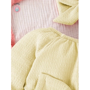 Cute Pink Bow Baby Onesie Set