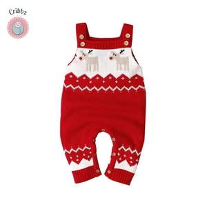 Baby Christmas Reindeer Knit Romper 0-18m