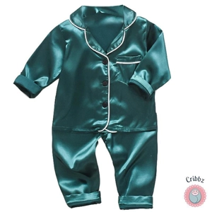 Korean Silk Satin Childrens Pajama Set