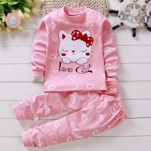 Cotton Baby Girl Pajama Set for Newborns