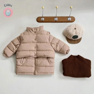 Winter Kids Thick Vest Parka Set