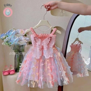 Colorful Toddler Butterfly Wing Dress