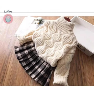 Cozy Turtleneck Knit Sweater for Kids