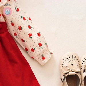 Autumn Floral Dress with Doll Collar