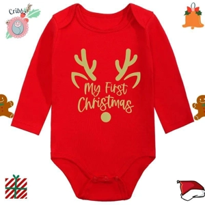 My First Christmas Baby Romper Set