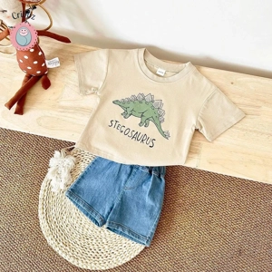 Cartoon Dinosaur Summer Outfit for Babies