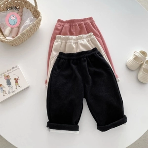 Cozy Floral Fleece Lined Kids Trousers