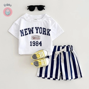 New York Print Infant Outfit Set