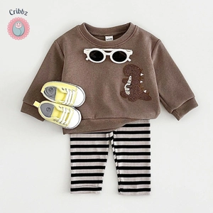 Baby Warm Embroidery Top and Pants Set