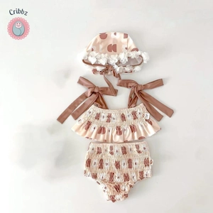 Baby Girls Floral Swimwear Set