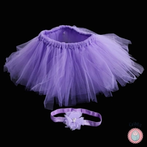 Newborn Tulle Tutu Skirt and Headband Set