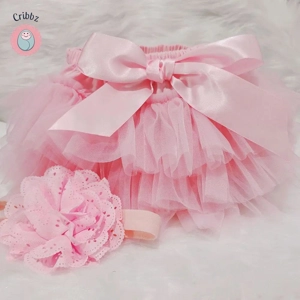 Baby Cotton Ruffle Bloomer Set