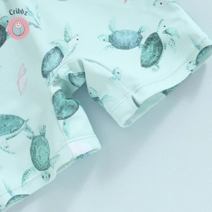 Toddler Whale Print Swimwear Set