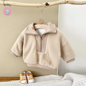 Baby Lamb Wool Zippered Winter Coat