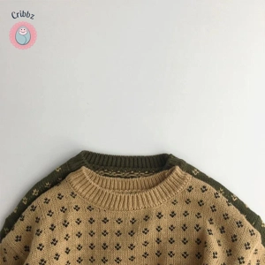 Autumn Floral Pullover Sweater for Kids