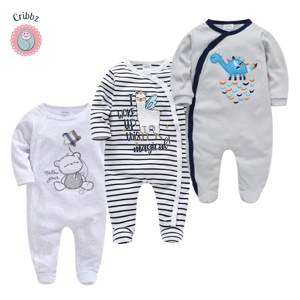 Cotton Baby Jumpsuit Pajamas Set