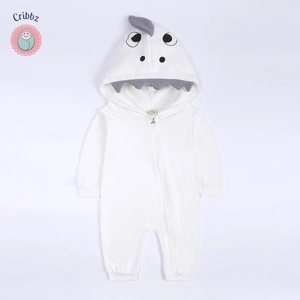 Cozy Bear Hoodie Romper for Infants