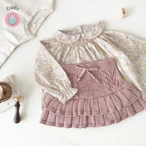 Winter Knitting Skirt for Girls