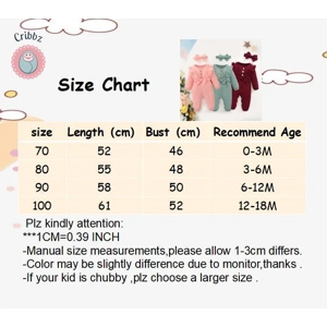 Newborn Baby Girl Long Sleeve Ruffle Bodysuit