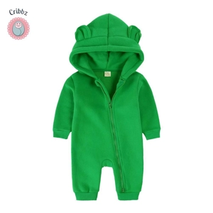 Cozy Bear Hoodie Romper for Infants