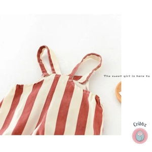 Baby Striped Romper Jumpsuit Set