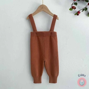 Autumn Knitted Cotton Baby Overalls