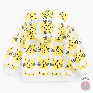 Baby Long Sleeve Zippered Hooded Coat