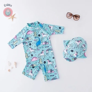 Infant Toddler Sunscreen Swimwear Set