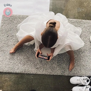 Pink Tulle Puff Sleeve Birthday Dress