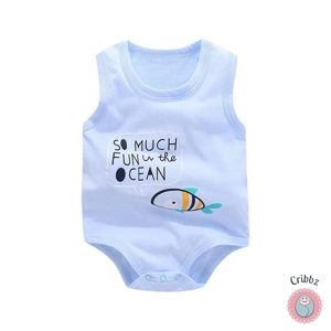 Summer Cotton Cartoon Bodysuit for Babies