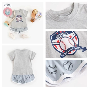 Sporty Baby Boys Casual Outfit Set