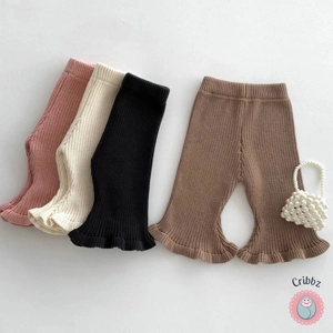 Soft Knit Flare Autumn Baby Girl Pants