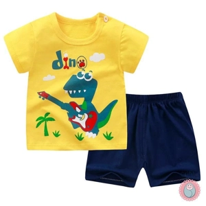 Summer Cartoon T-Shirt and Shorts Set