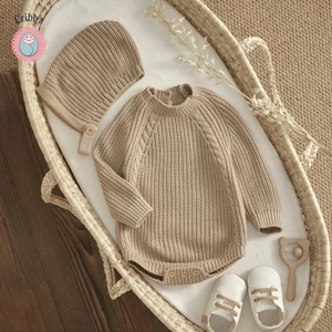 Baby Knit Romper Jumpsuit Set