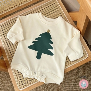 Newborn Baby Christmas Tree Bodysuit Outfit