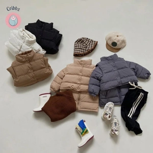 Winter Kids Thick Vest Parka Set