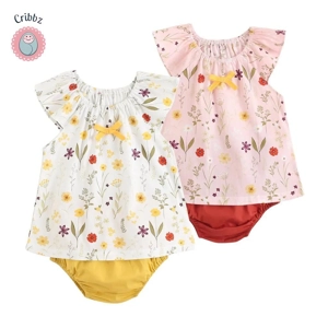 Summer Floral Baby Outfit Set