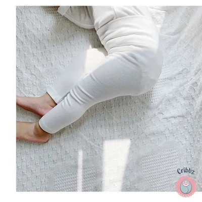 Cotton Ribbed Leggings for Infants title=