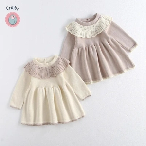 Knitted Autumn Dress for Girls 0-5Y