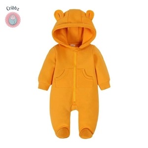 Warm Winter Bear Hoodie Bodysuit for Infants