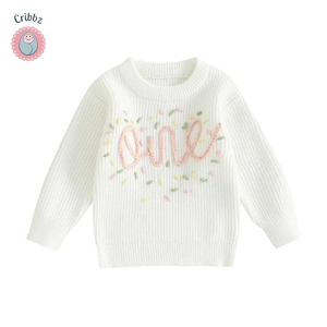 Baby Girls Knit Letter Sweater