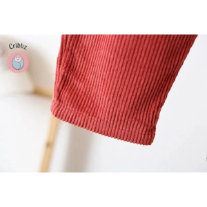 Corduroy Baby Overalls with Front Pocket