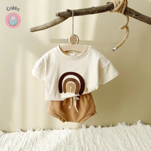 Infant Rainbow Patchwork Summer Set